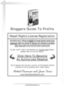 Thumbnail Bloggers Guide to Profits - with resell rights
