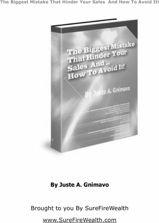 Product picture Biggest Affiliate Mistakes - With resell rights