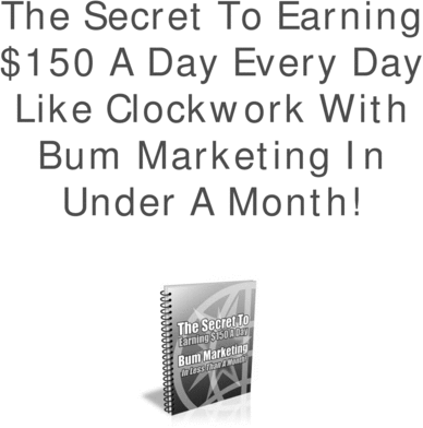 Product picture Bum Marketing - With resell rights