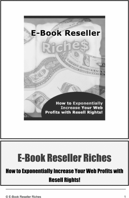 Product picture Ebook reseller riches - With resell rights