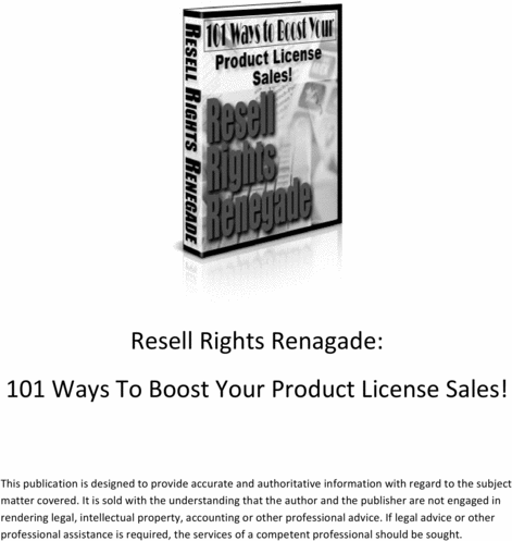 Product picture Resell Rights Renegade - With Resell Rights
