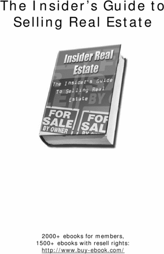 Product picture Selling Real Estate - With resell rights